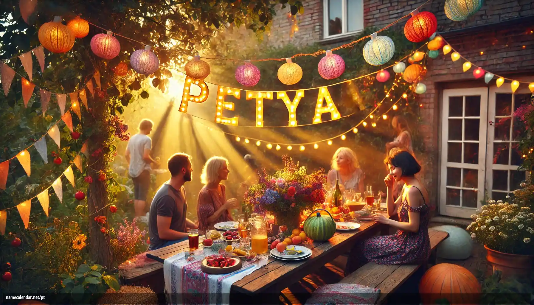 Celebração do dia do nome e nome - Petya