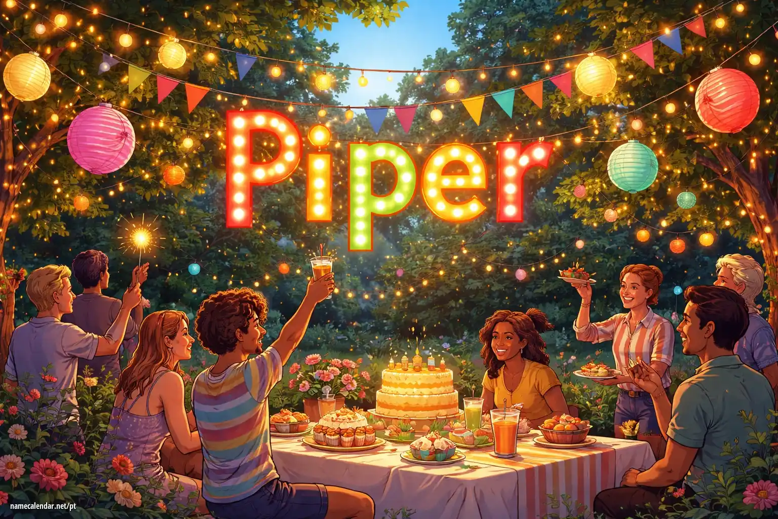 Celebração do dia do nome e nome - Piper