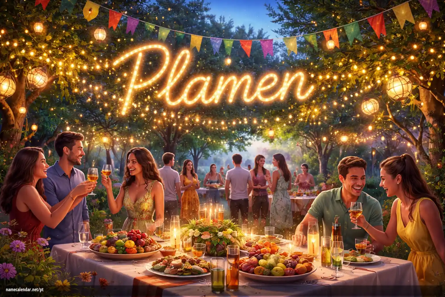 Celebração do dia do nome e nome - Plamen
