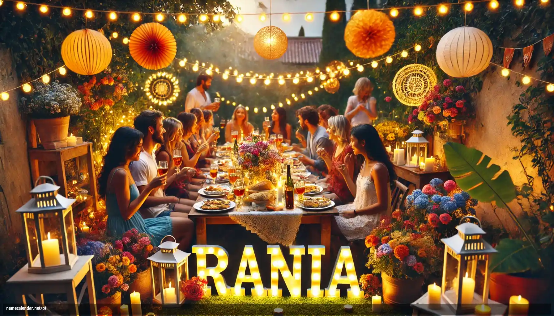 Celebração do dia do nome e nome - Rania