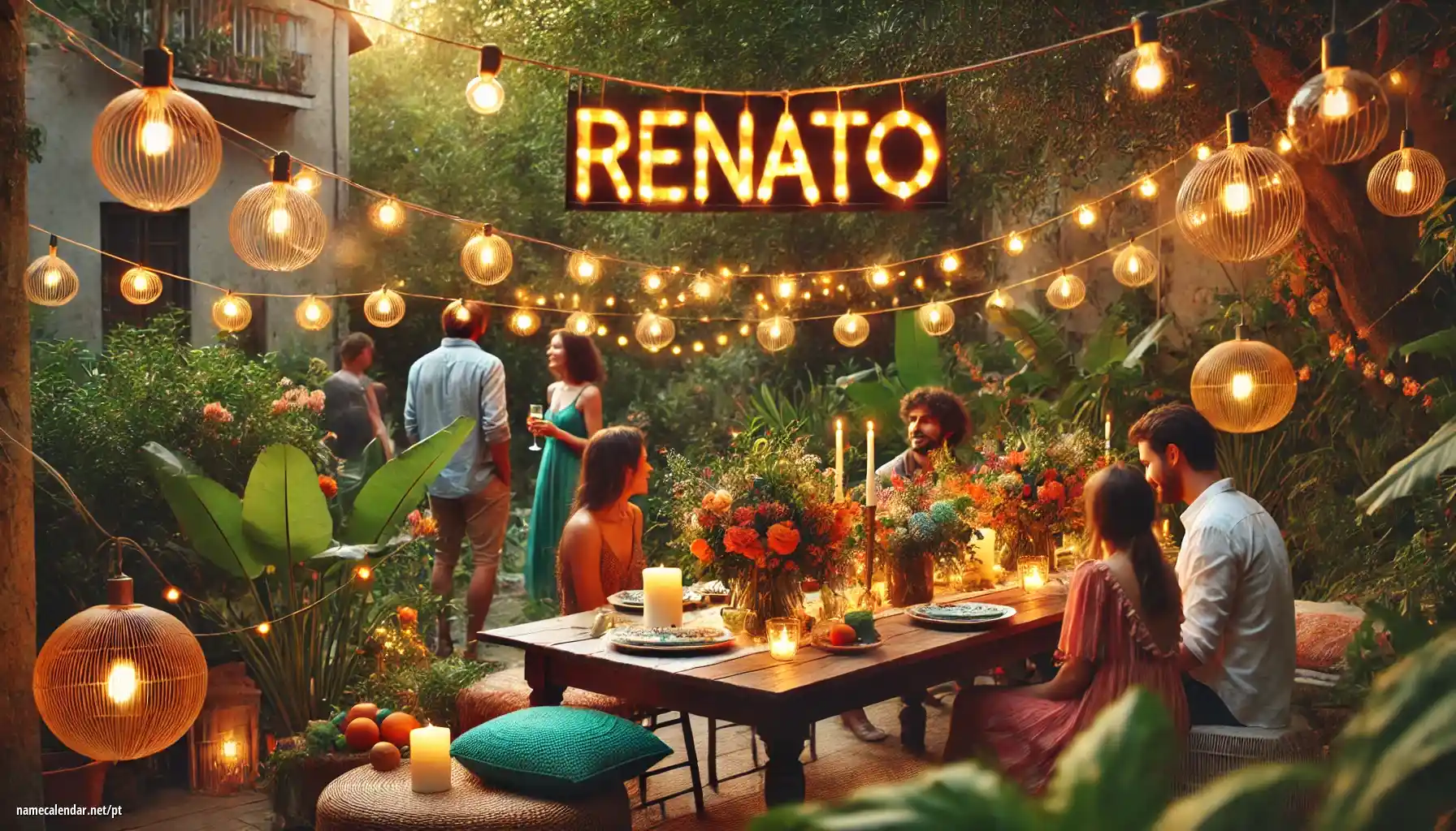 Celebração do dia do nome e nome - Renátó