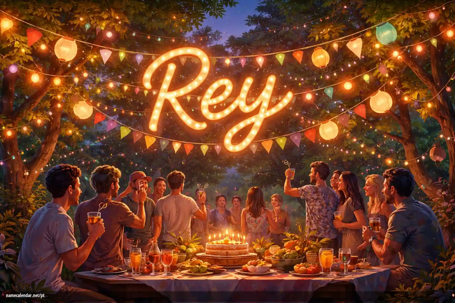 Celebração do dia do nome e nome - Rey