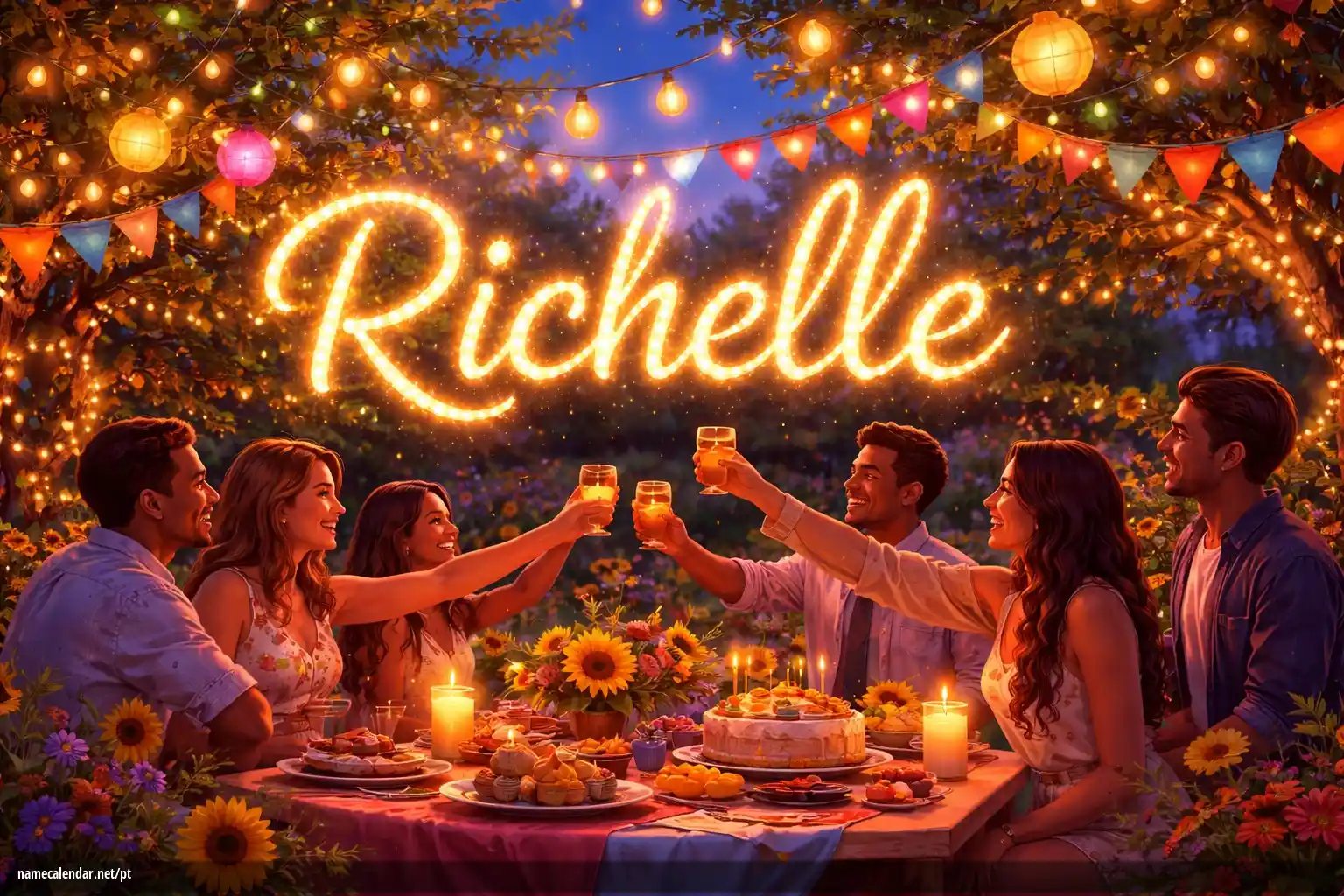 Celebração do dia do nome e nome - Richelle