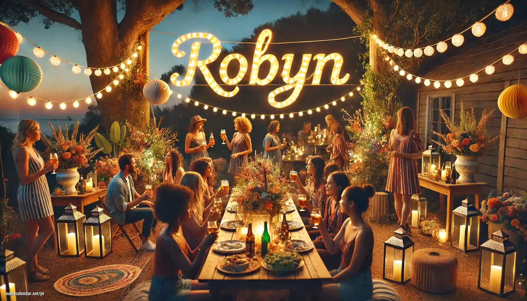 Celebração do dia do nome e nome - Robyn