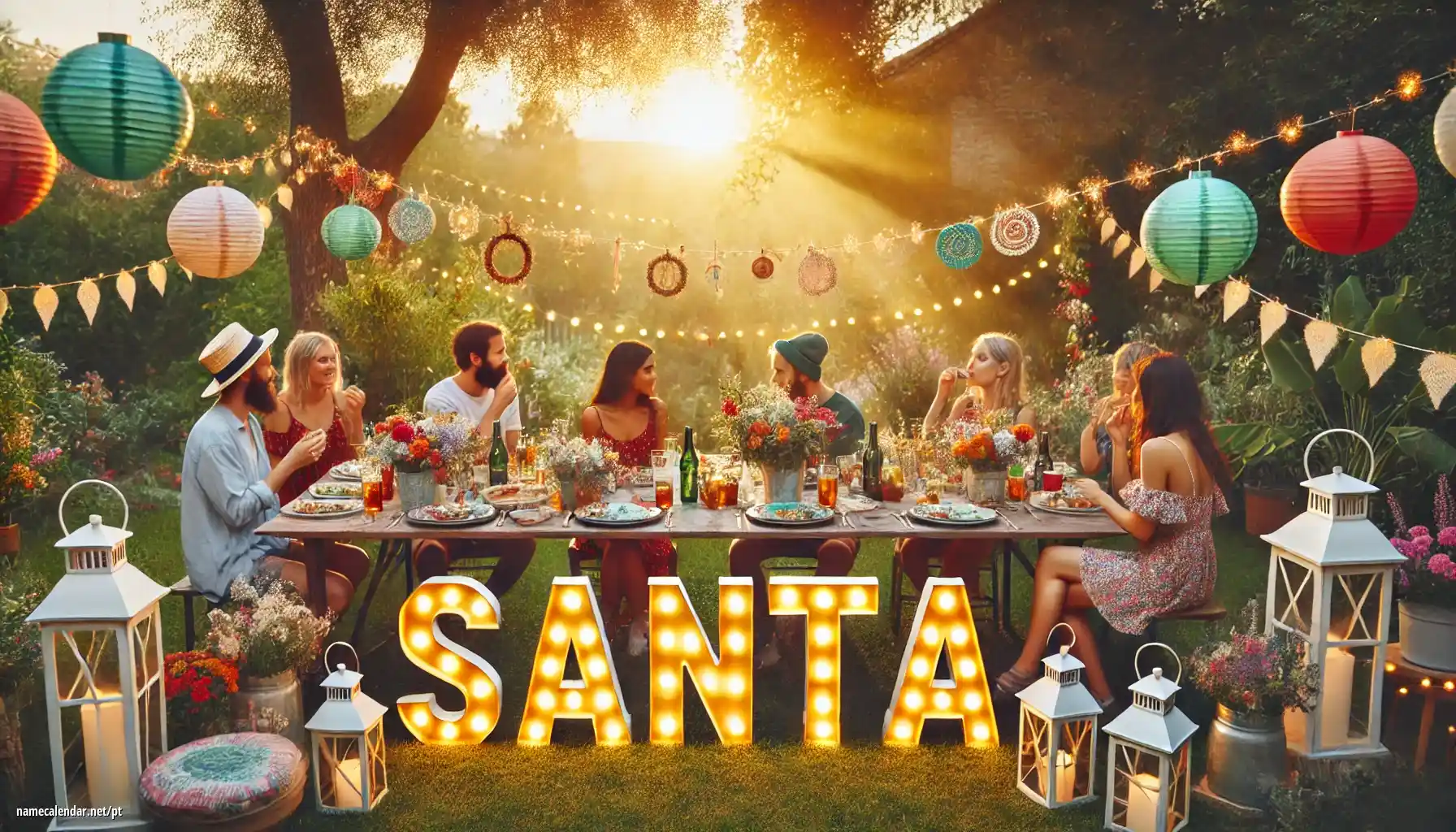 Celebração do dia do nome e nome - Santa