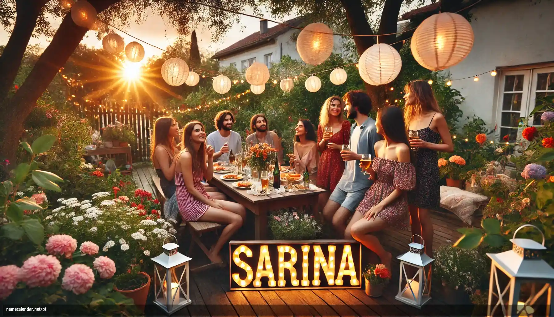 Celebração do dia do nome e nome - Sarina