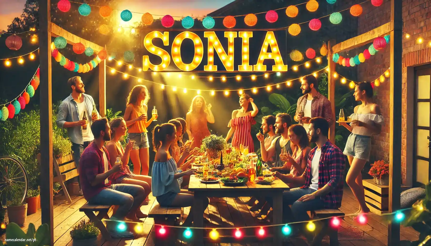 Celebração do dia do nome e nome - Sonia