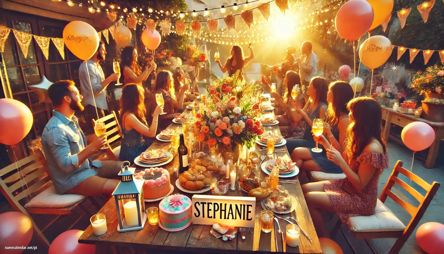 Celebração do dia do nome e nome - Stephanie
