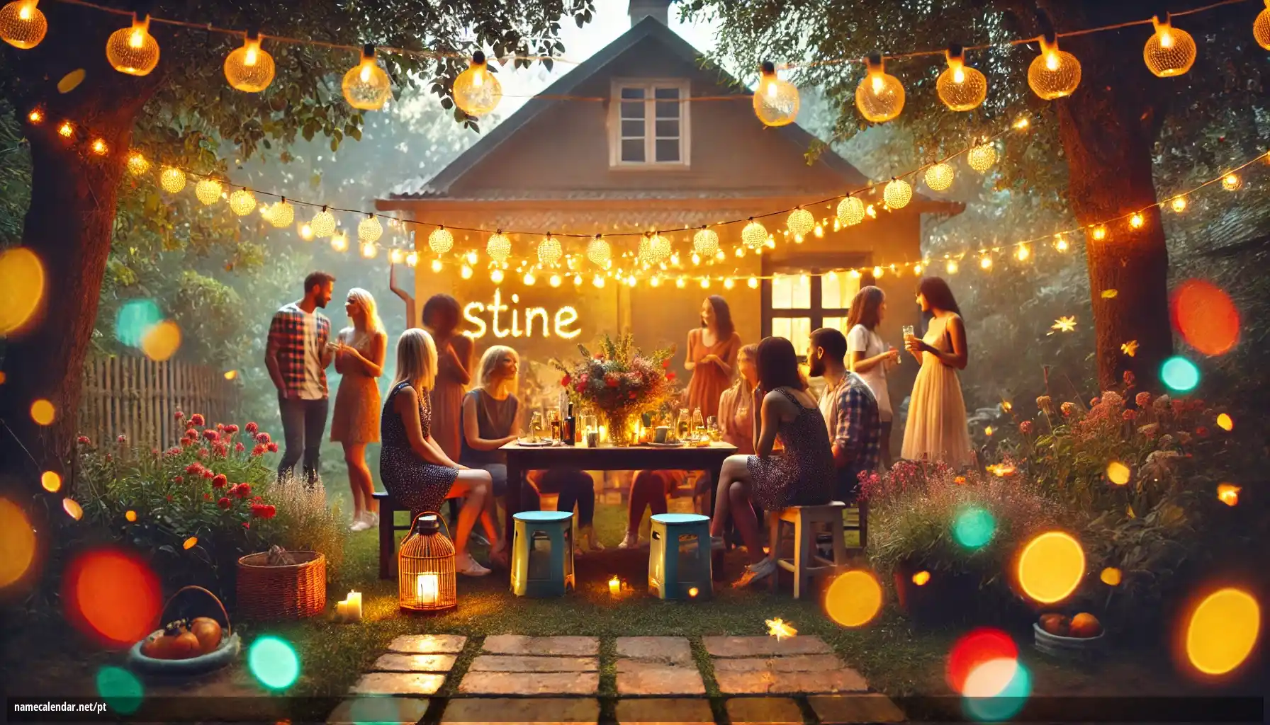 Celebração do dia do nome e nome - Stine