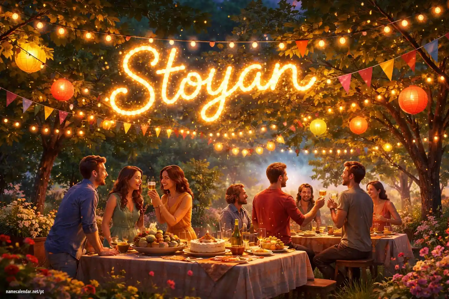 Celebração do dia do nome e nome - Stoyan