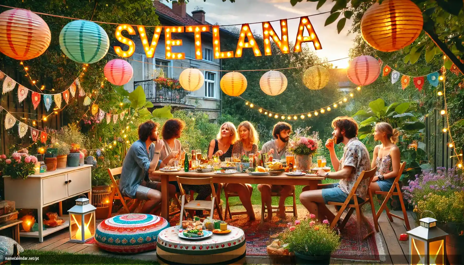 Celebração do dia do nome e nome - Svetlana