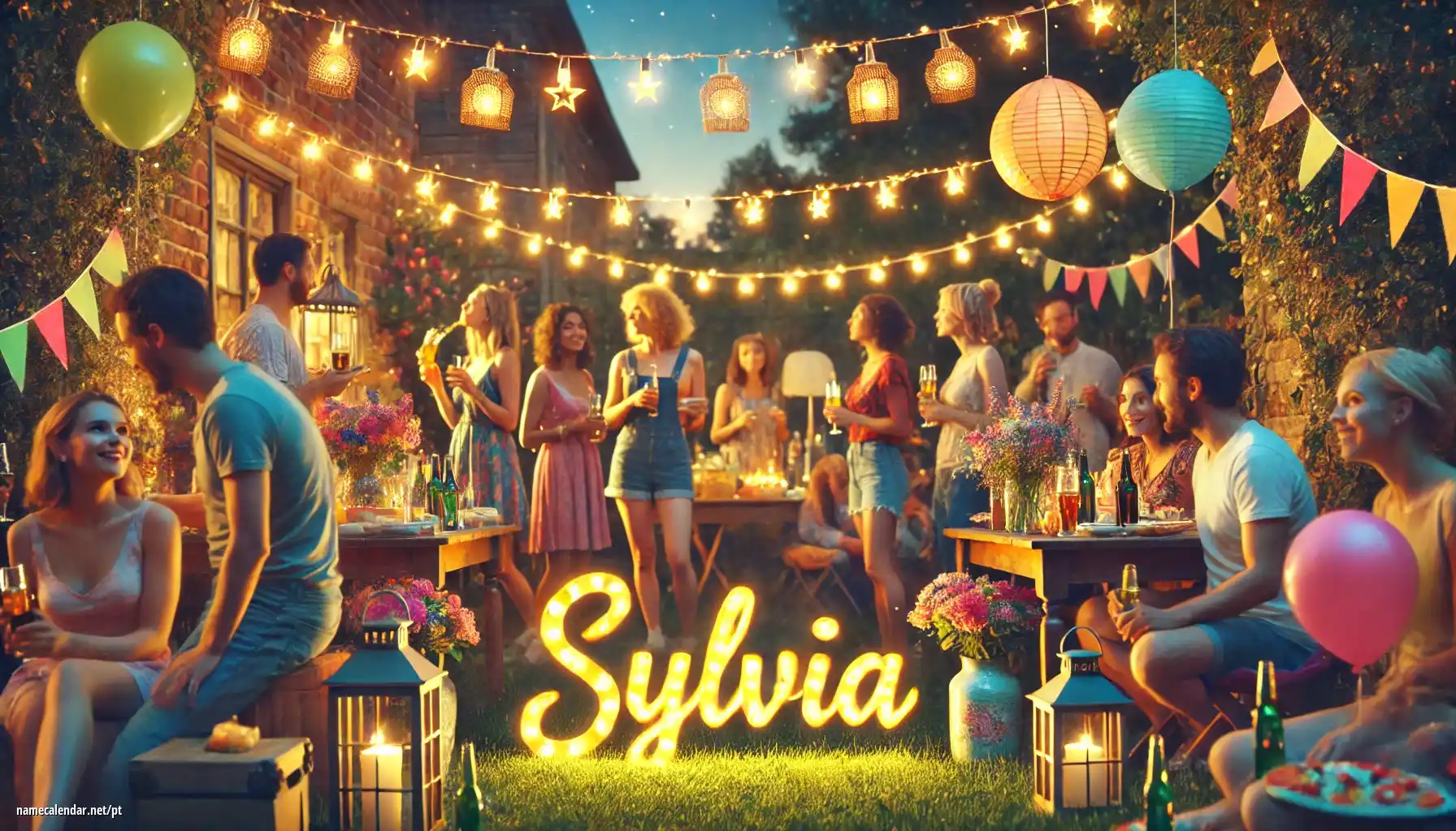 Celebração do dia do nome e nome - Sylvia