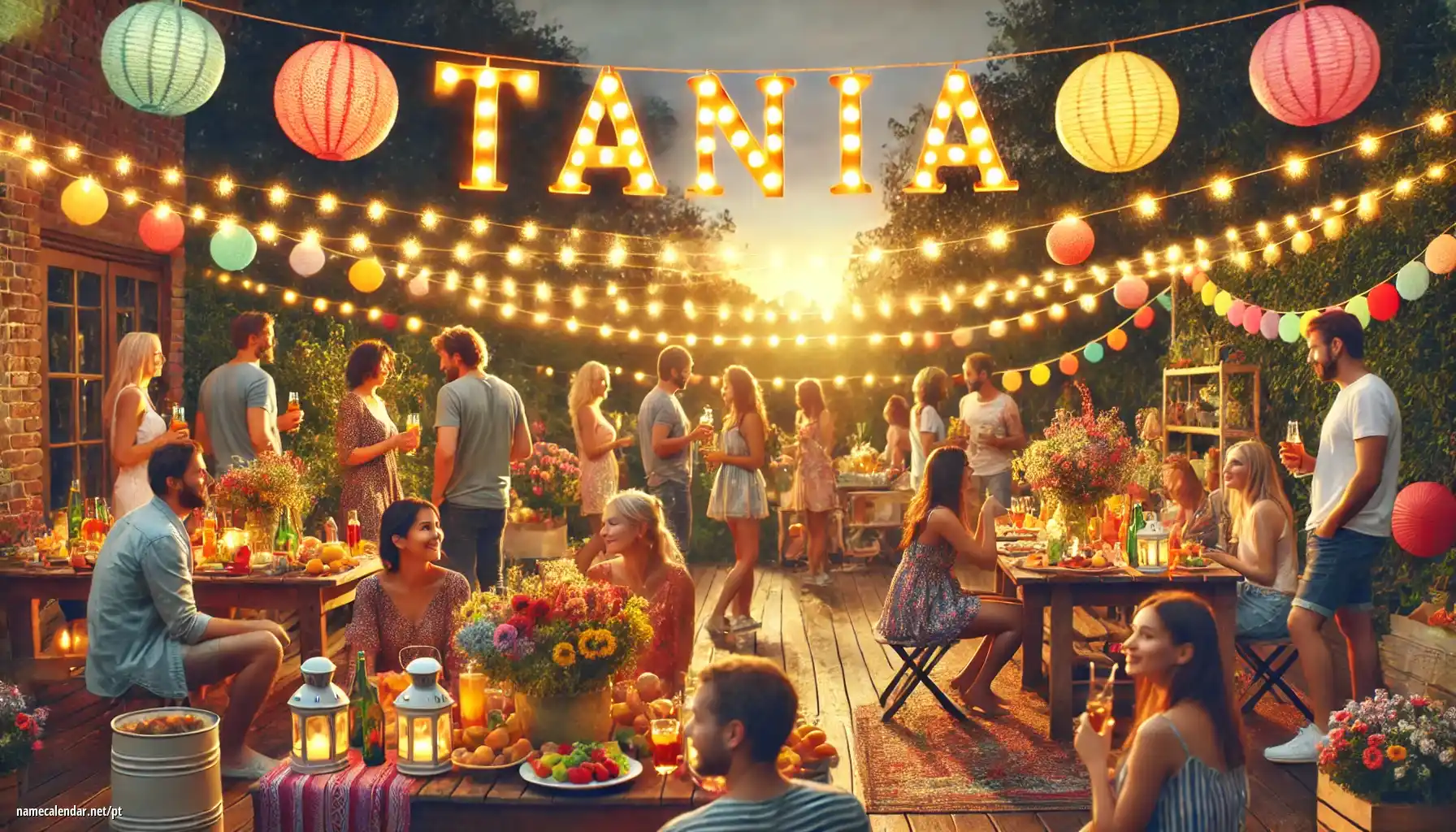 Celebração do dia do nome e nome - Tania