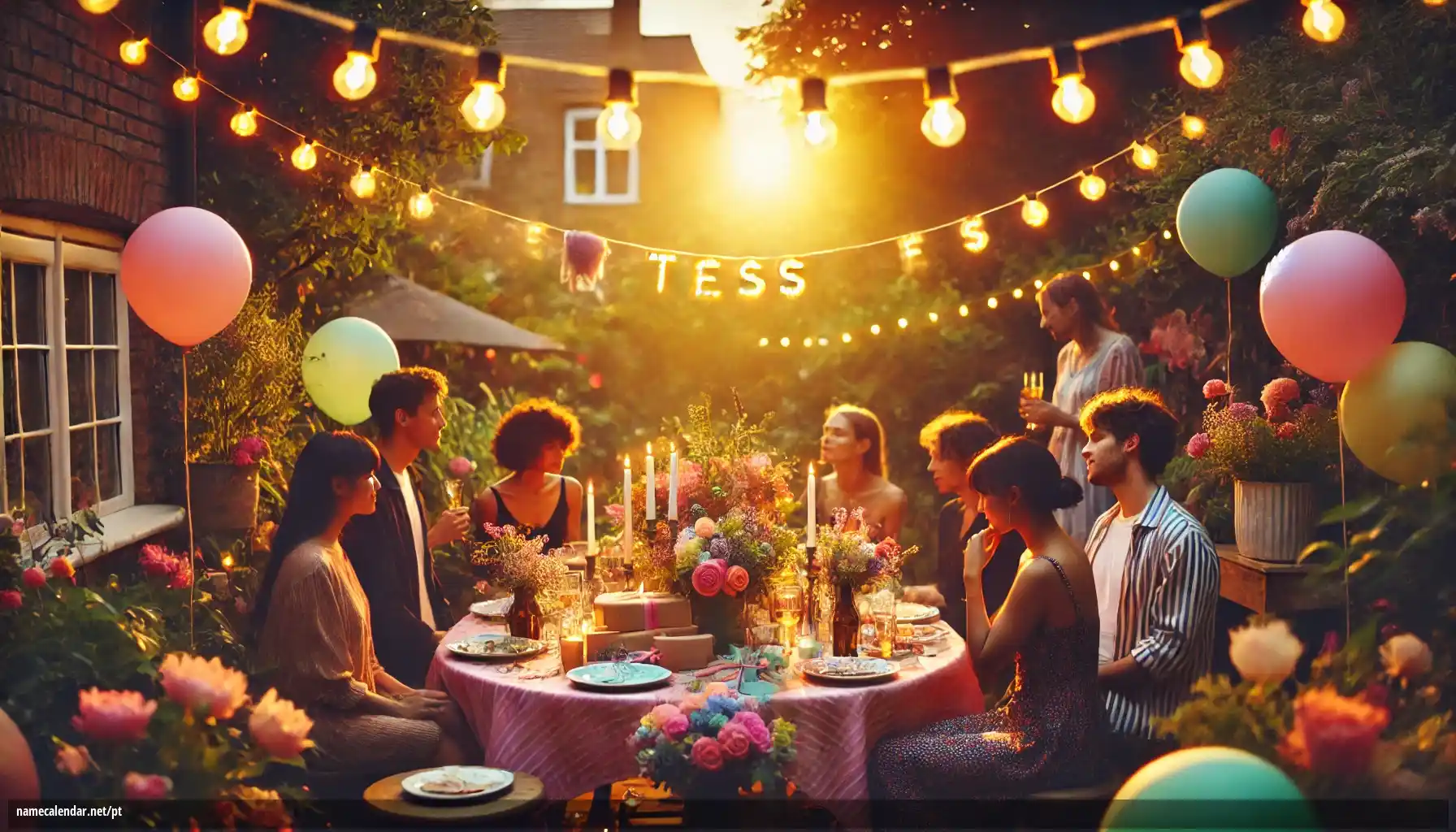 Celebração do dia do nome e nome - Tess