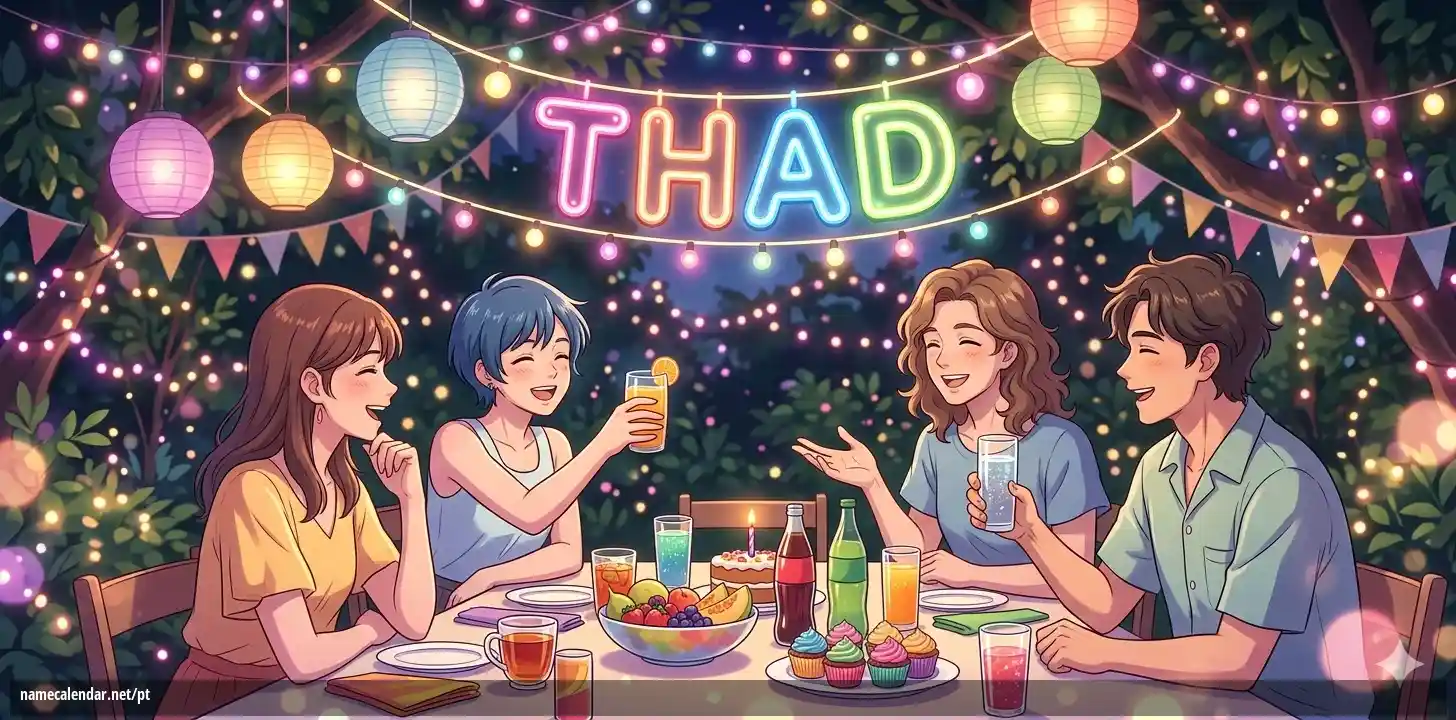 Celebração do dia do nome e nome - Thad