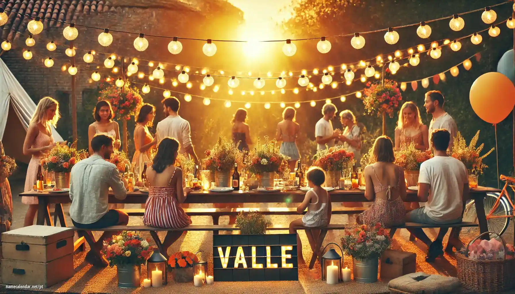 Celebração do dia do nome e nome - Valle
