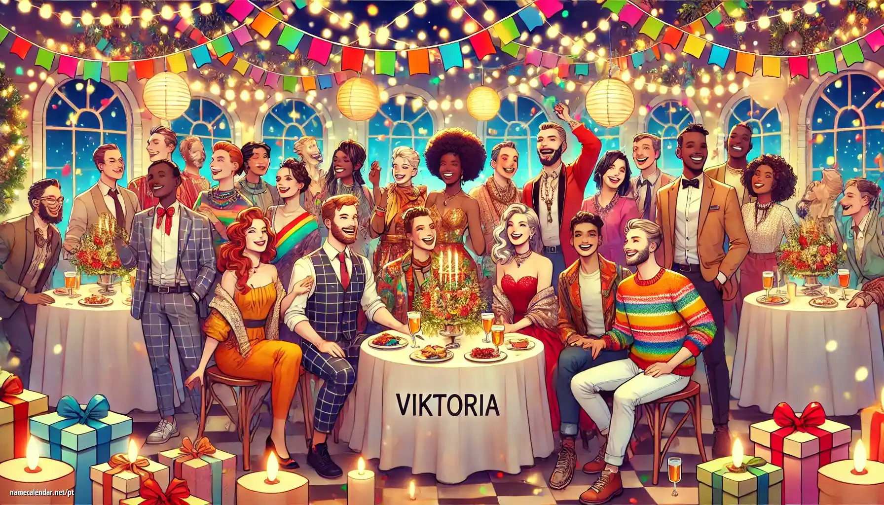 Celebração do dia do nome e nome - Viktoria