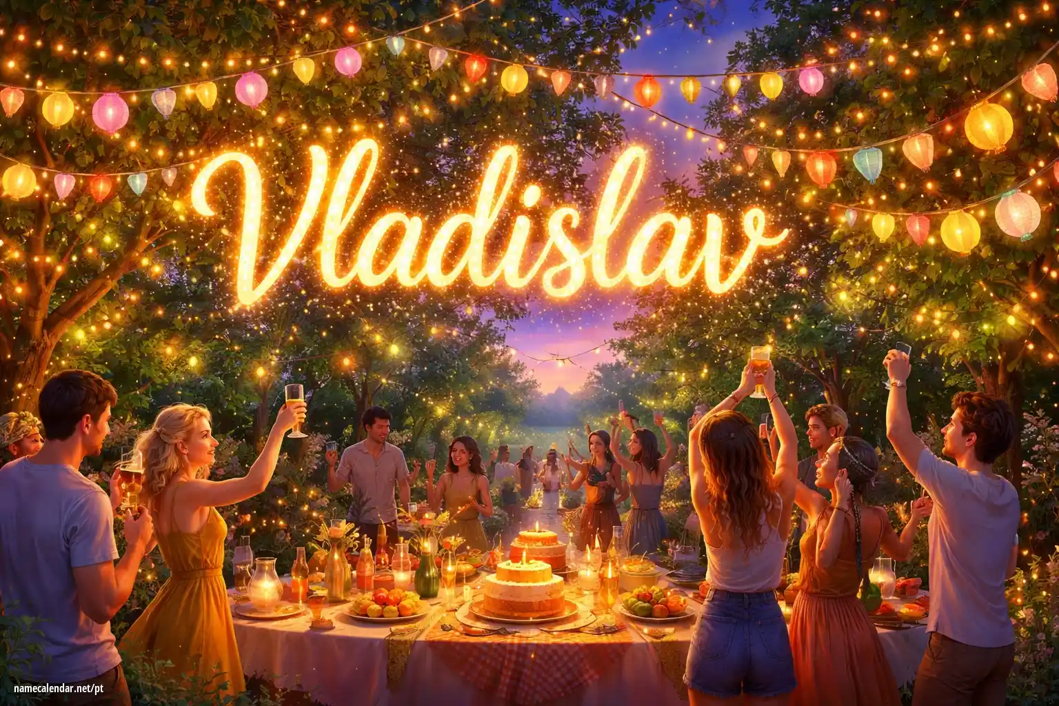 Celebração do dia do nome e nome - Vladislav