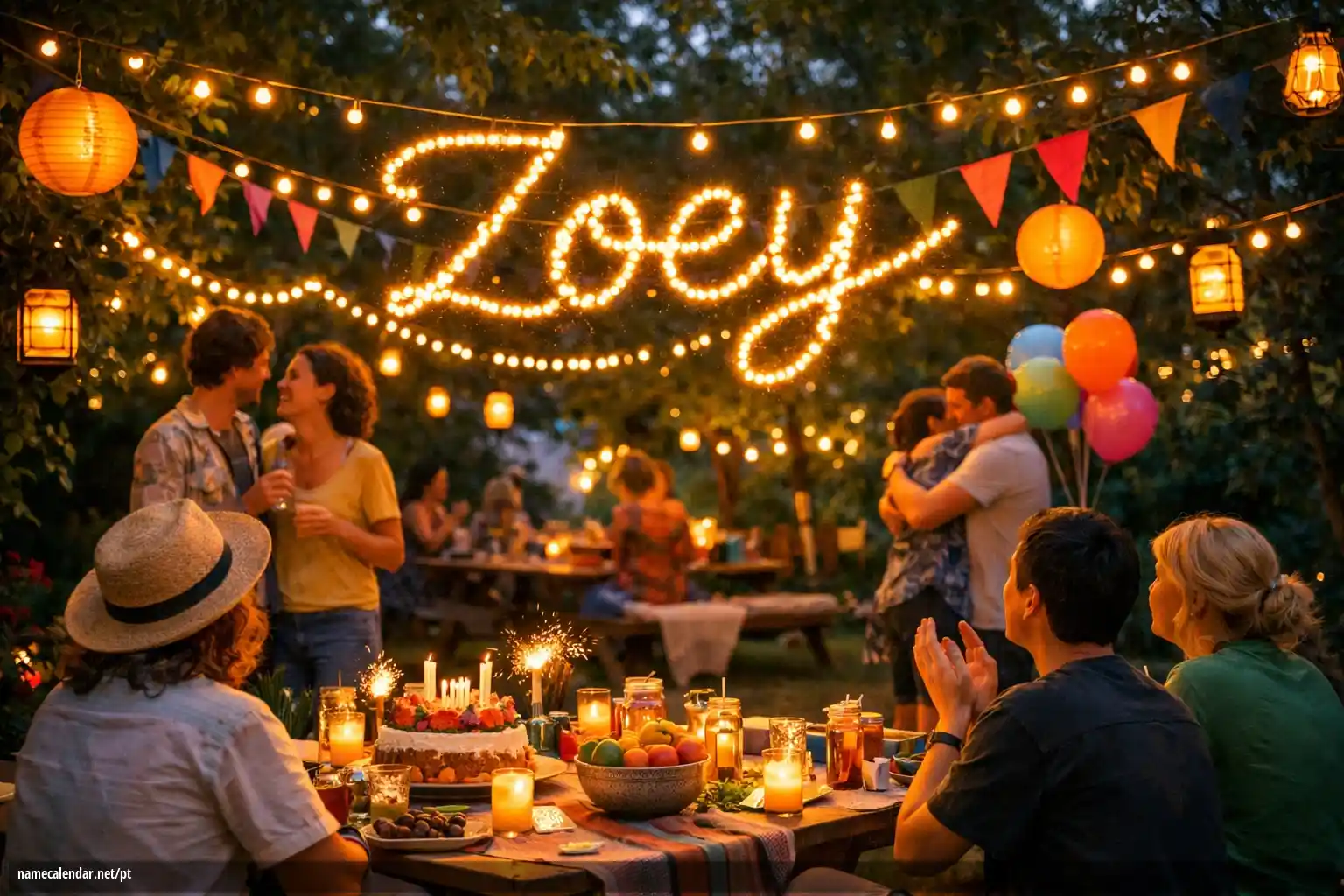 Celebração do dia do nome e nome - Zoey