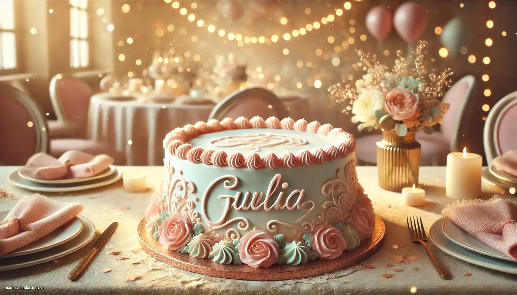 Sărbătorirea zilei onomastice și a numelui - Giulia