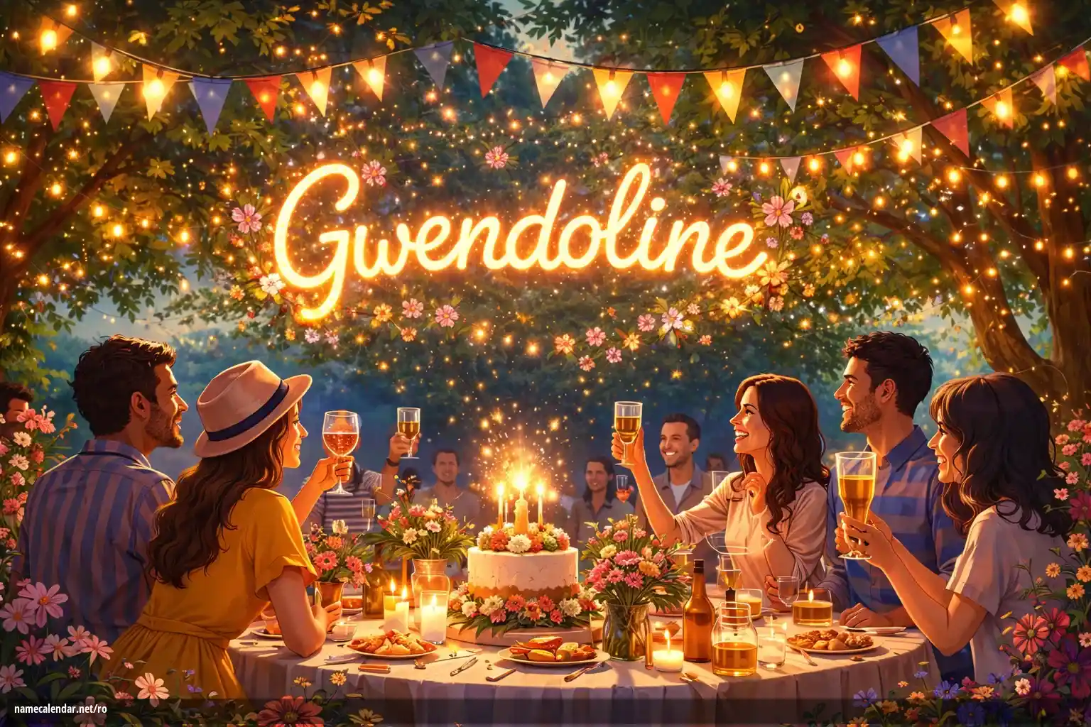Sărbătorirea zilei onomastice și a numelui - Gwendoline