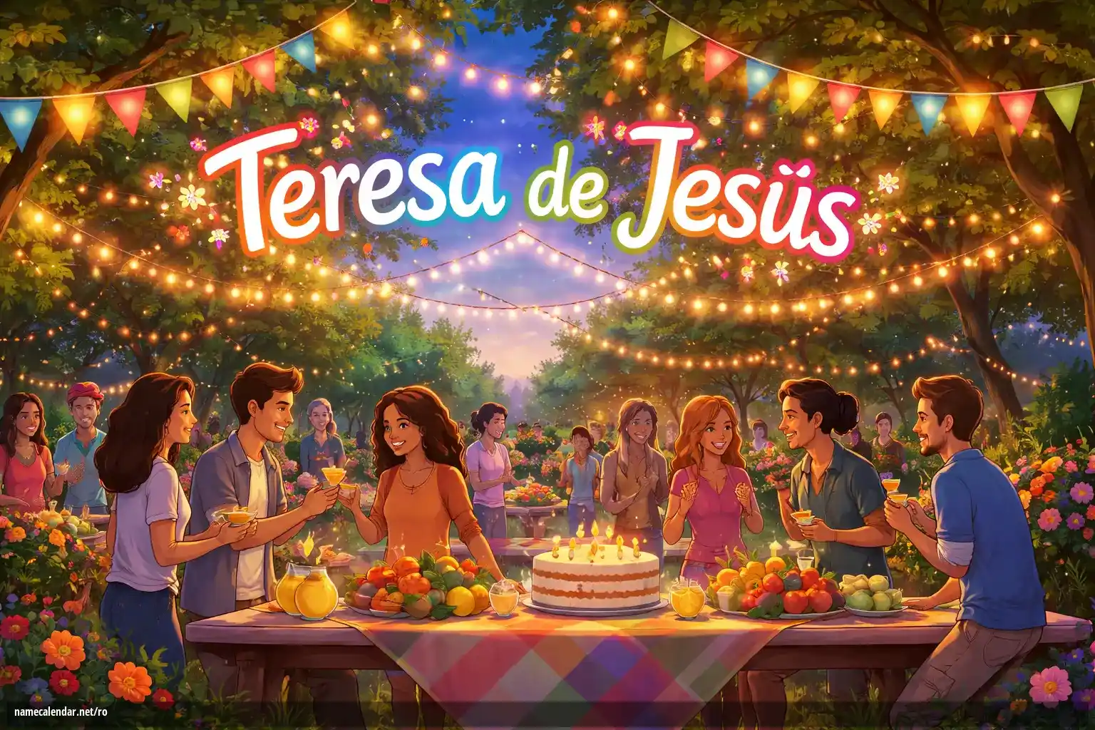 Sărbătorirea zilei onomastice și a numelui - Teresa de Jesús