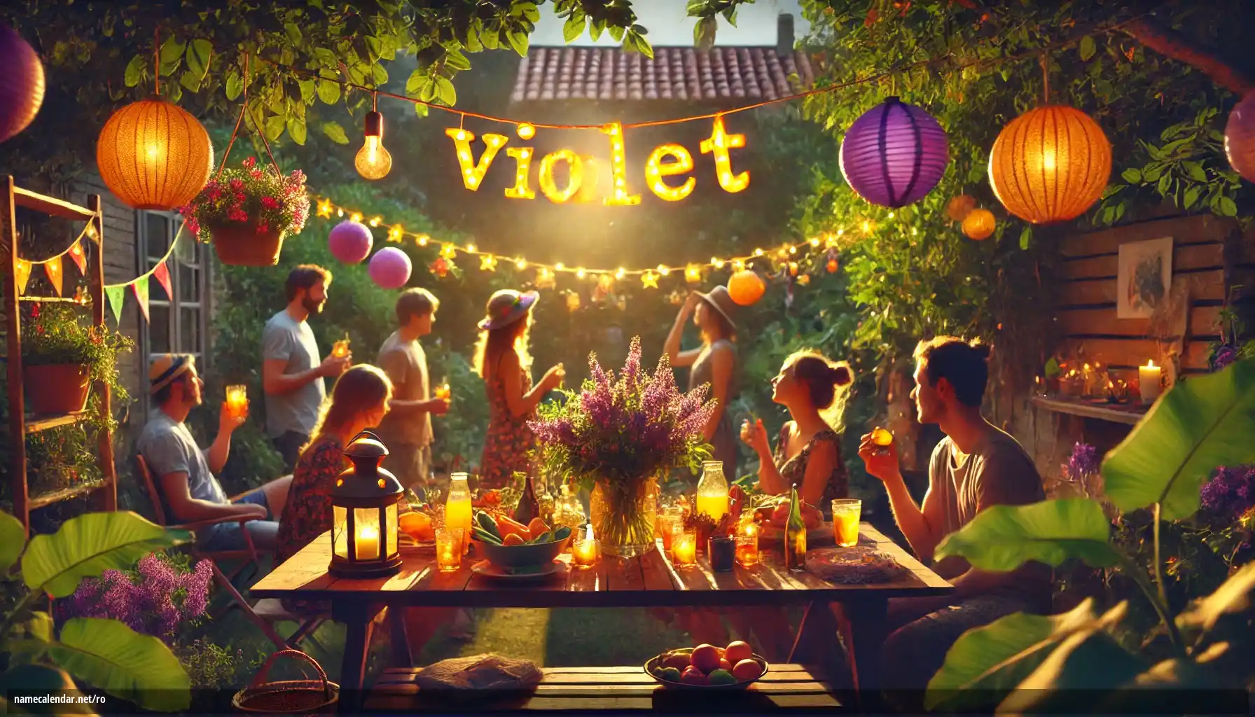 Sărbătorirea zilei onomastice și a numelui - Violet