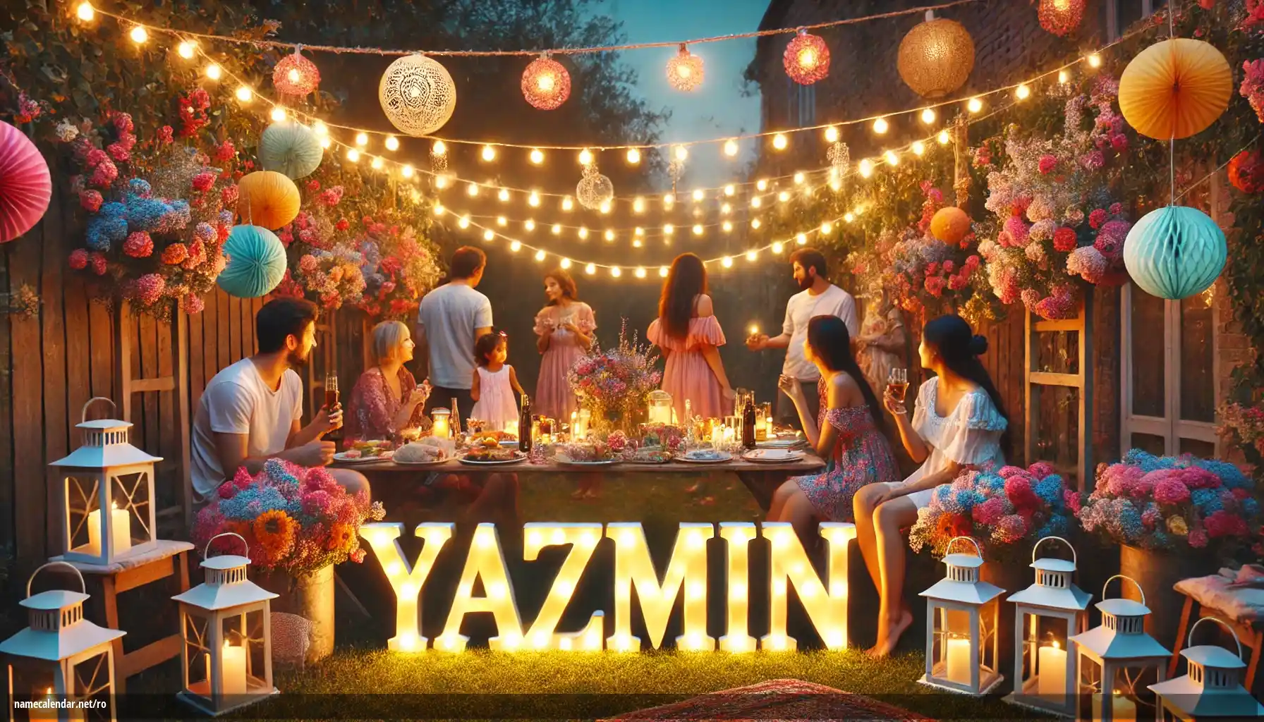 Sărbătorirea zilei onomastice și a numelui - Yazmin