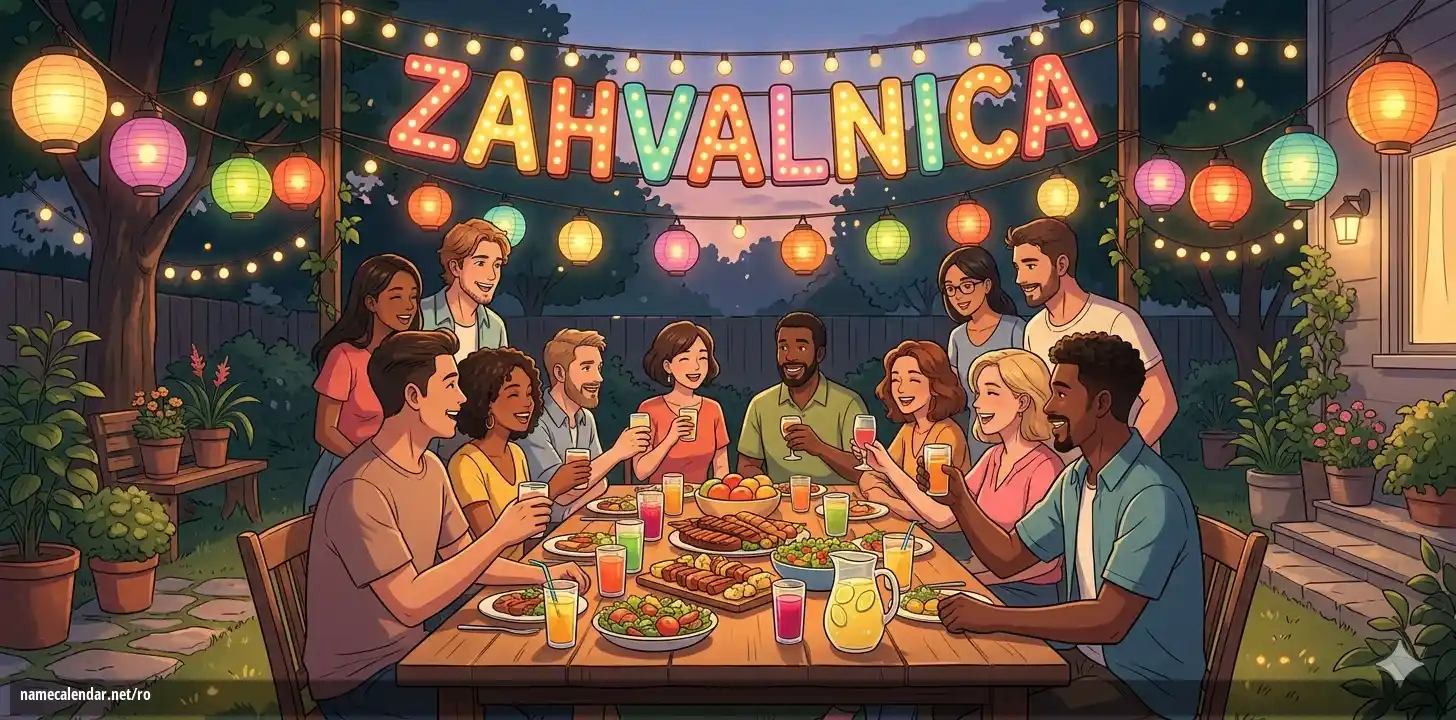 Sărbătorirea zilei onomastice și a numelui - Zahvalnica