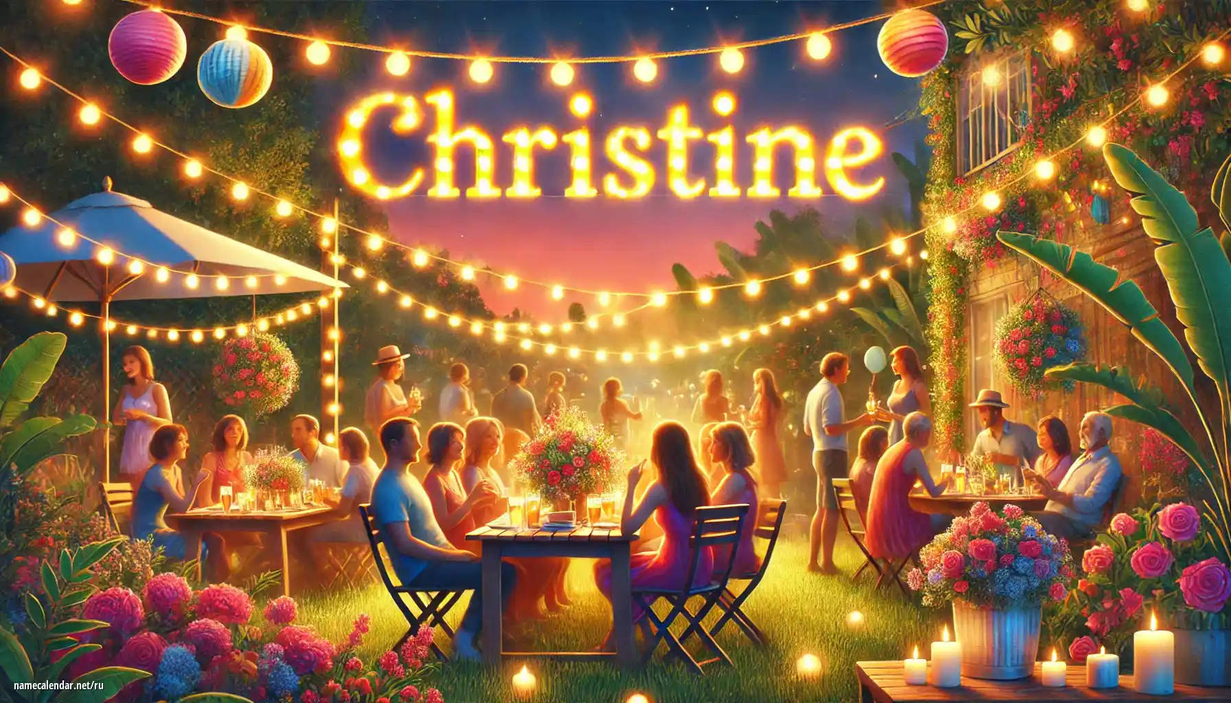 Празднование именин и именин - Christine