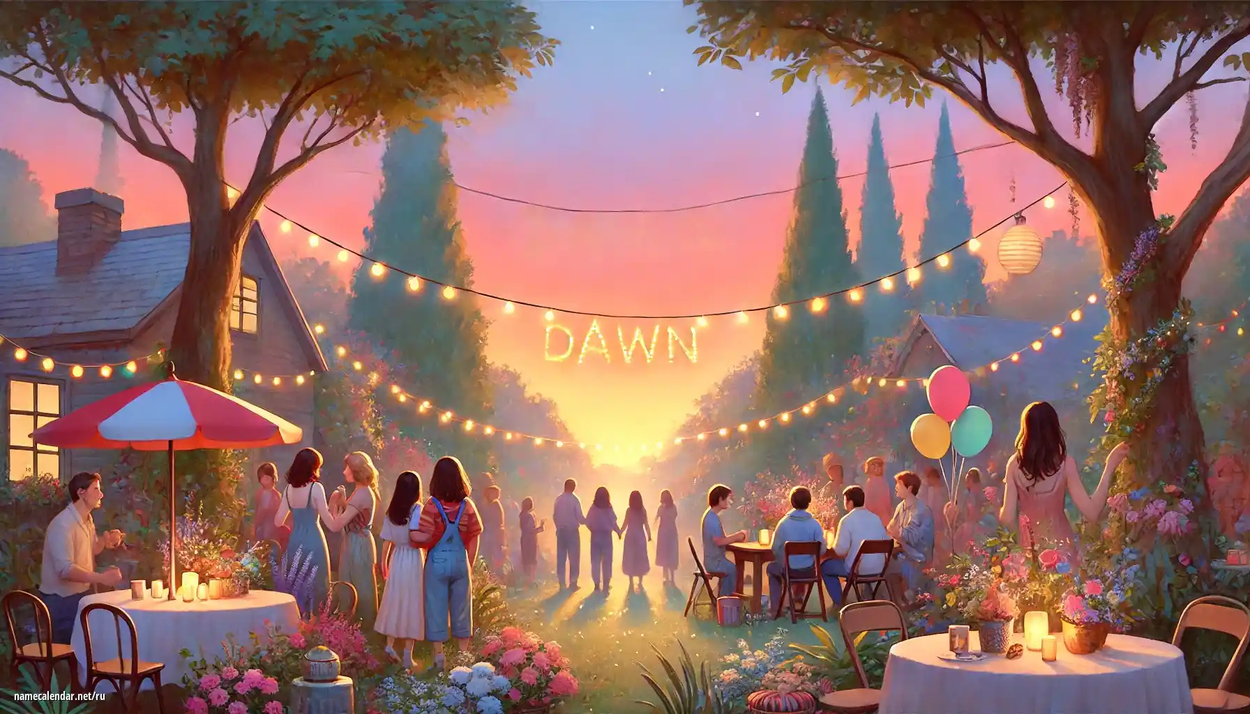 Празднование именин и именин - Dawn