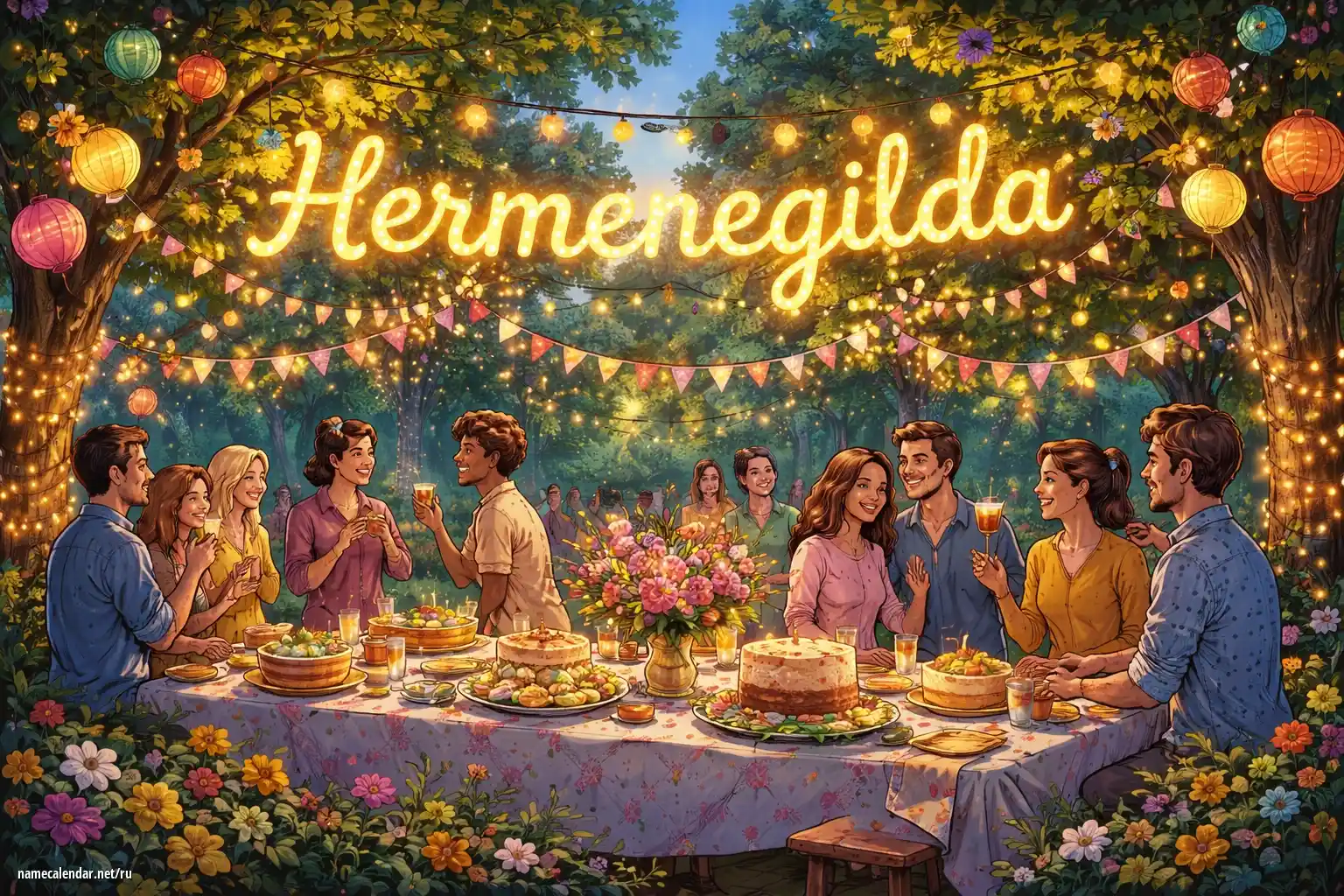 Празднование именин и именин - Hermenegilda