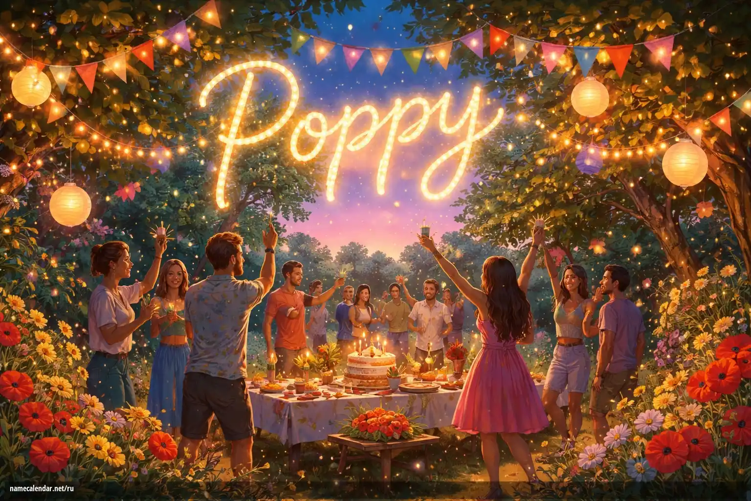 Празднование именин и именин - Poppy