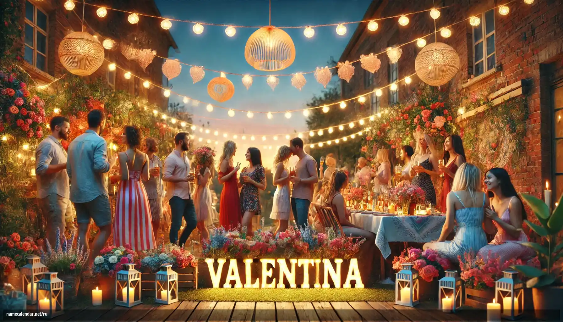 Празднование именин и именин - Valentína
