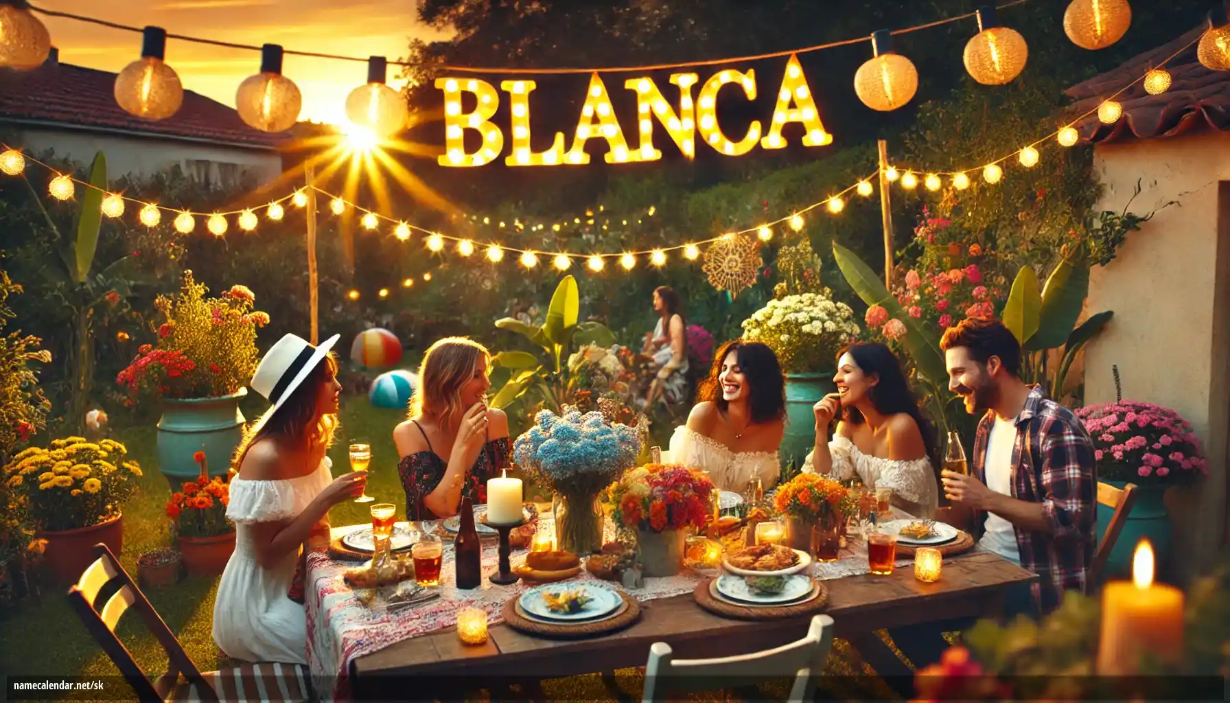 Oslava menín a mien - Blanca