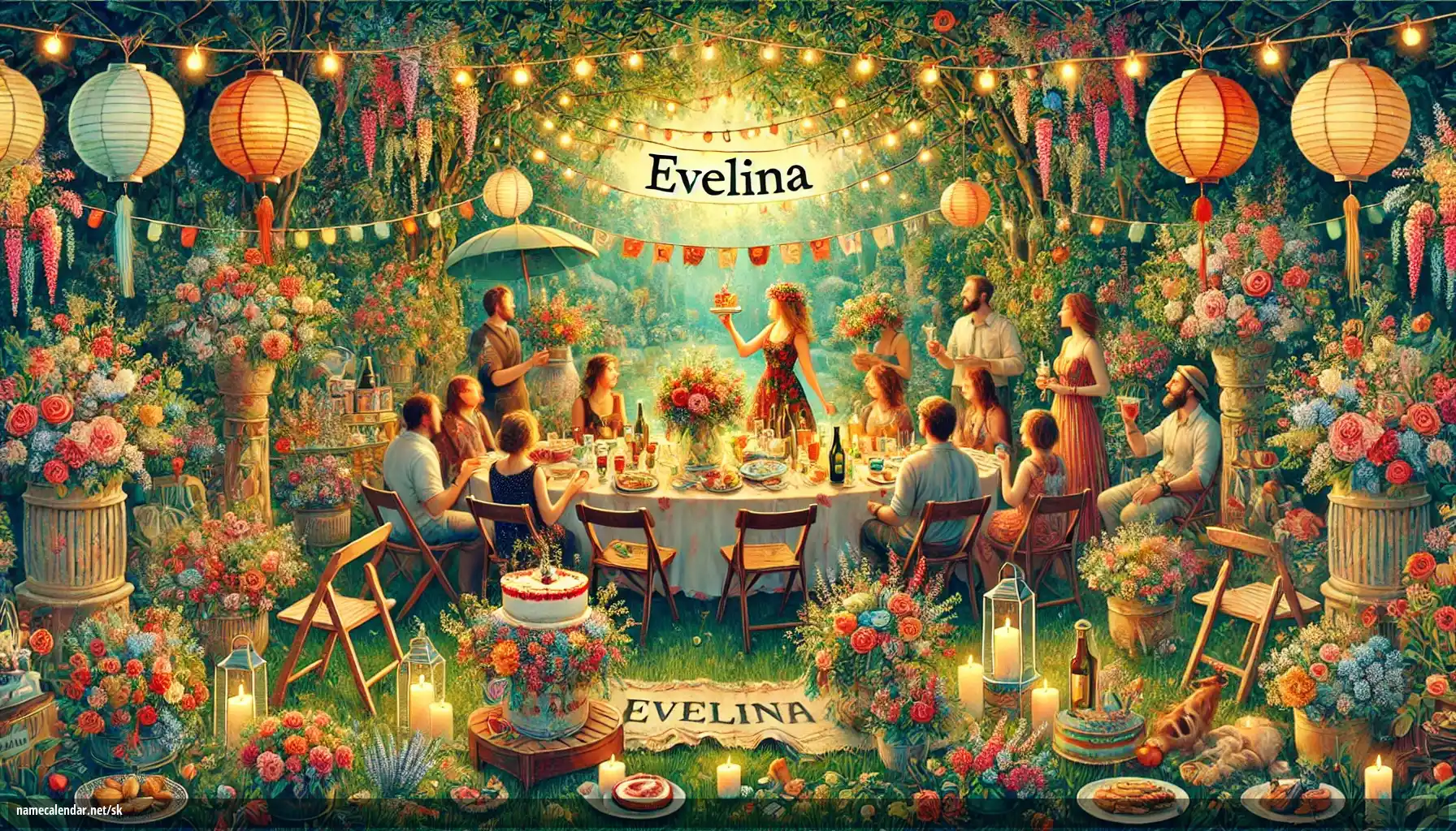 Oslava menín a mien - Evelína