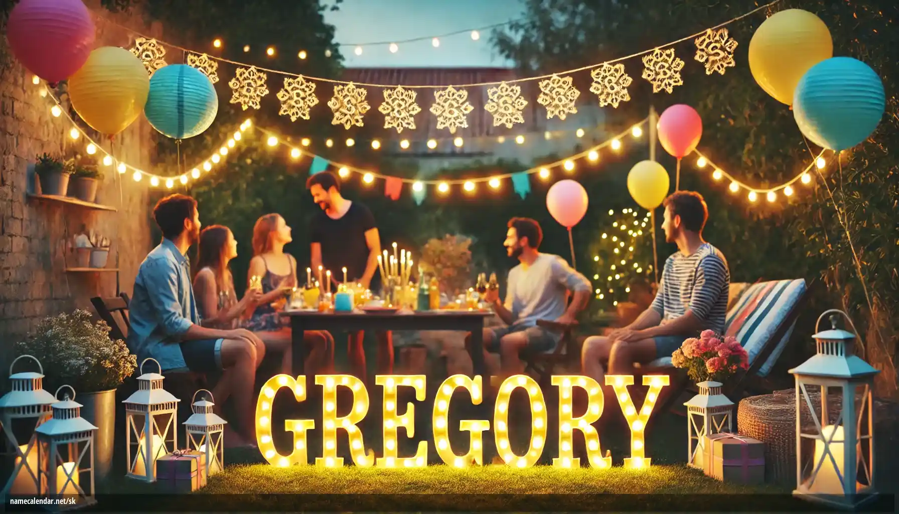 Oslava menín a mien - Gregory