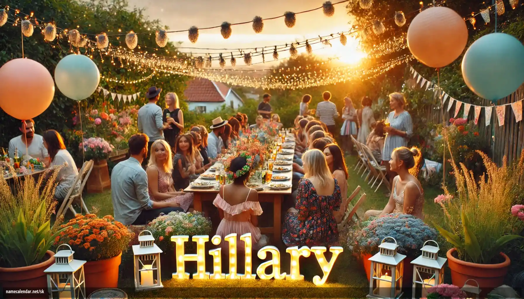 Oslava menín a mien - Hillary