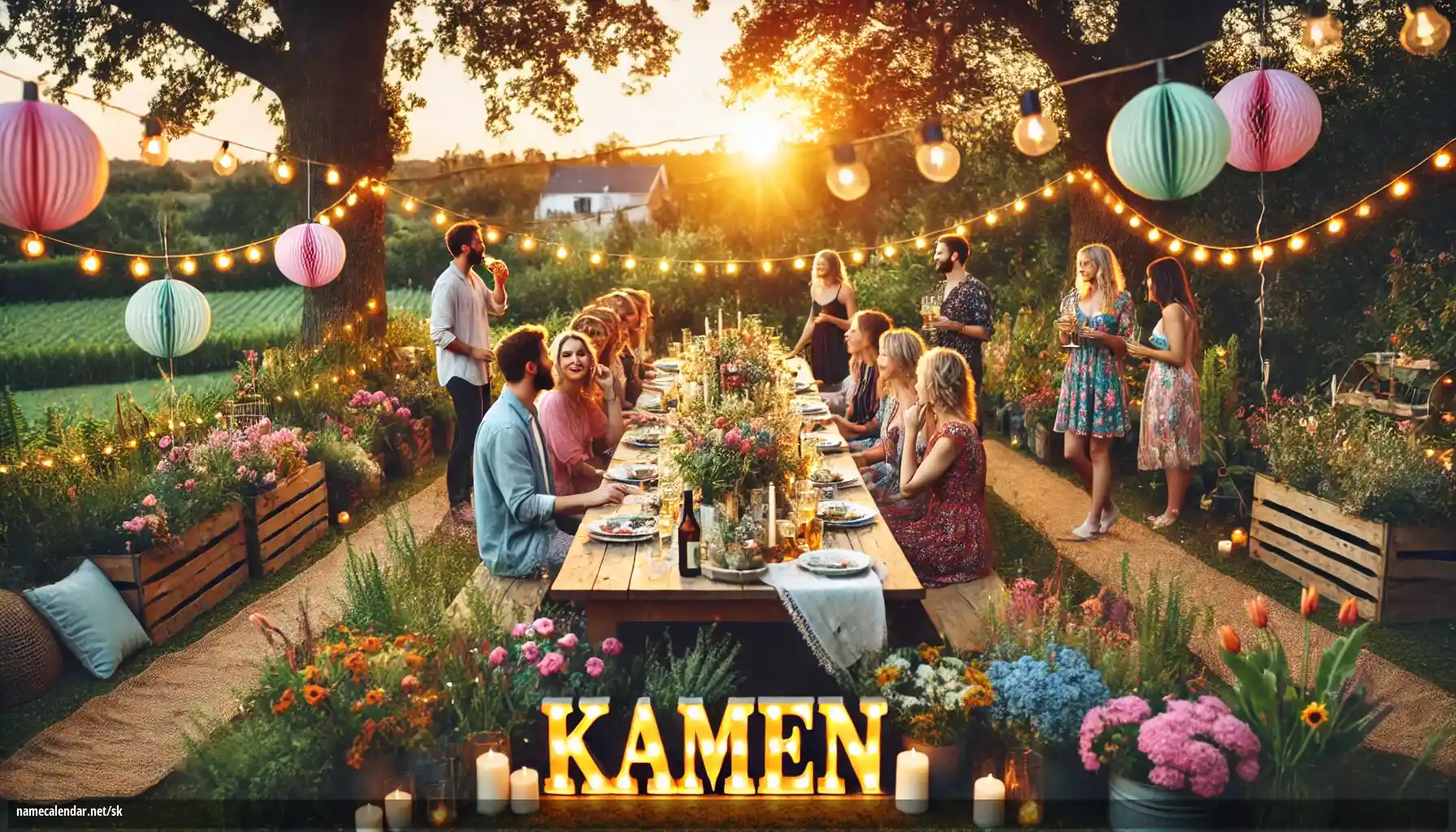 Oslava menín a mien - Kamen