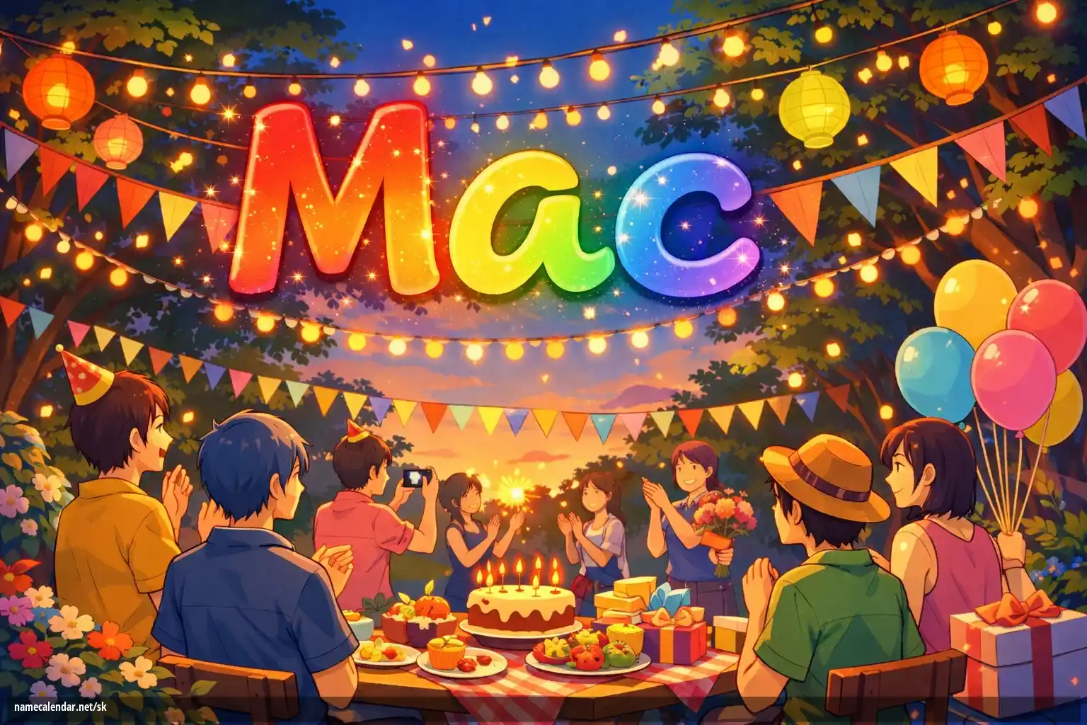 Oslava menín a mien - Mac