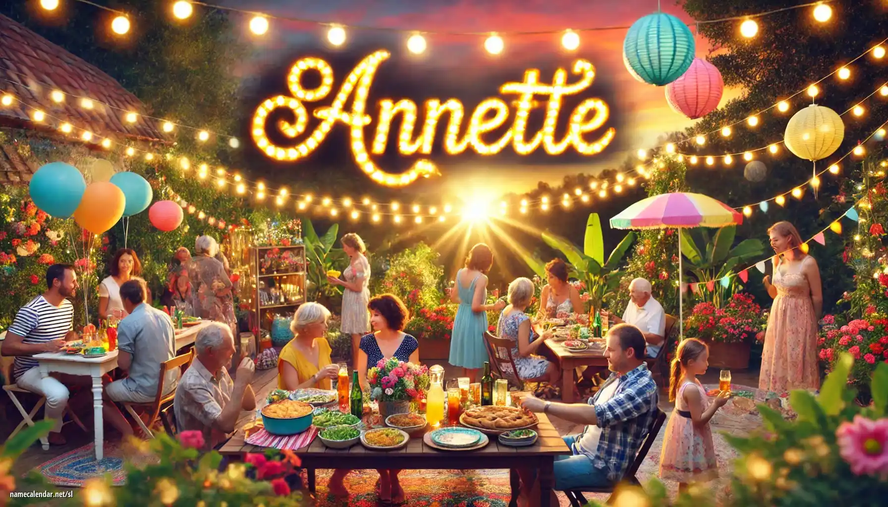 Praznovanje imendana in imena - Annette