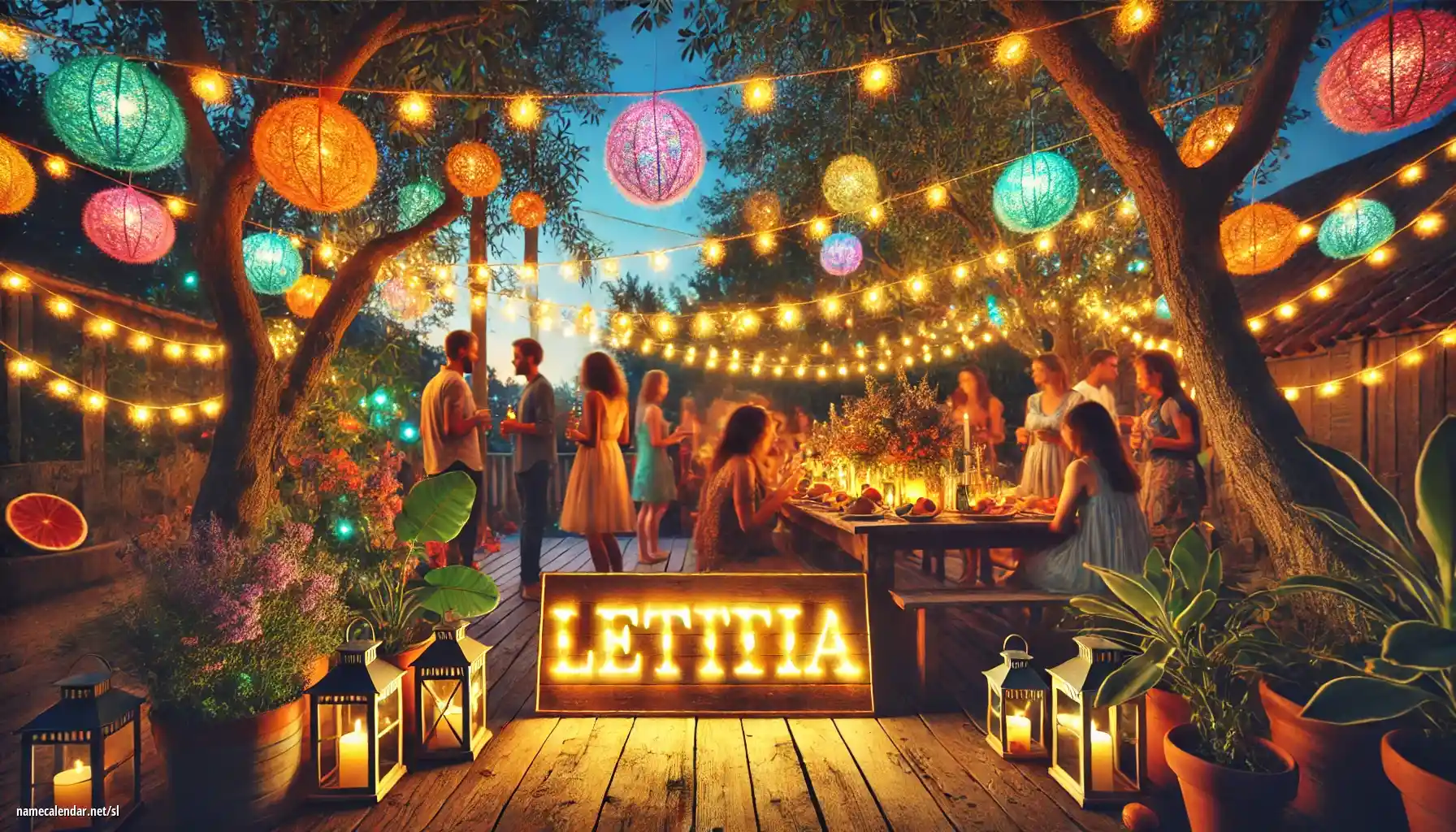 Praznovanje imendana in imena - Letitia