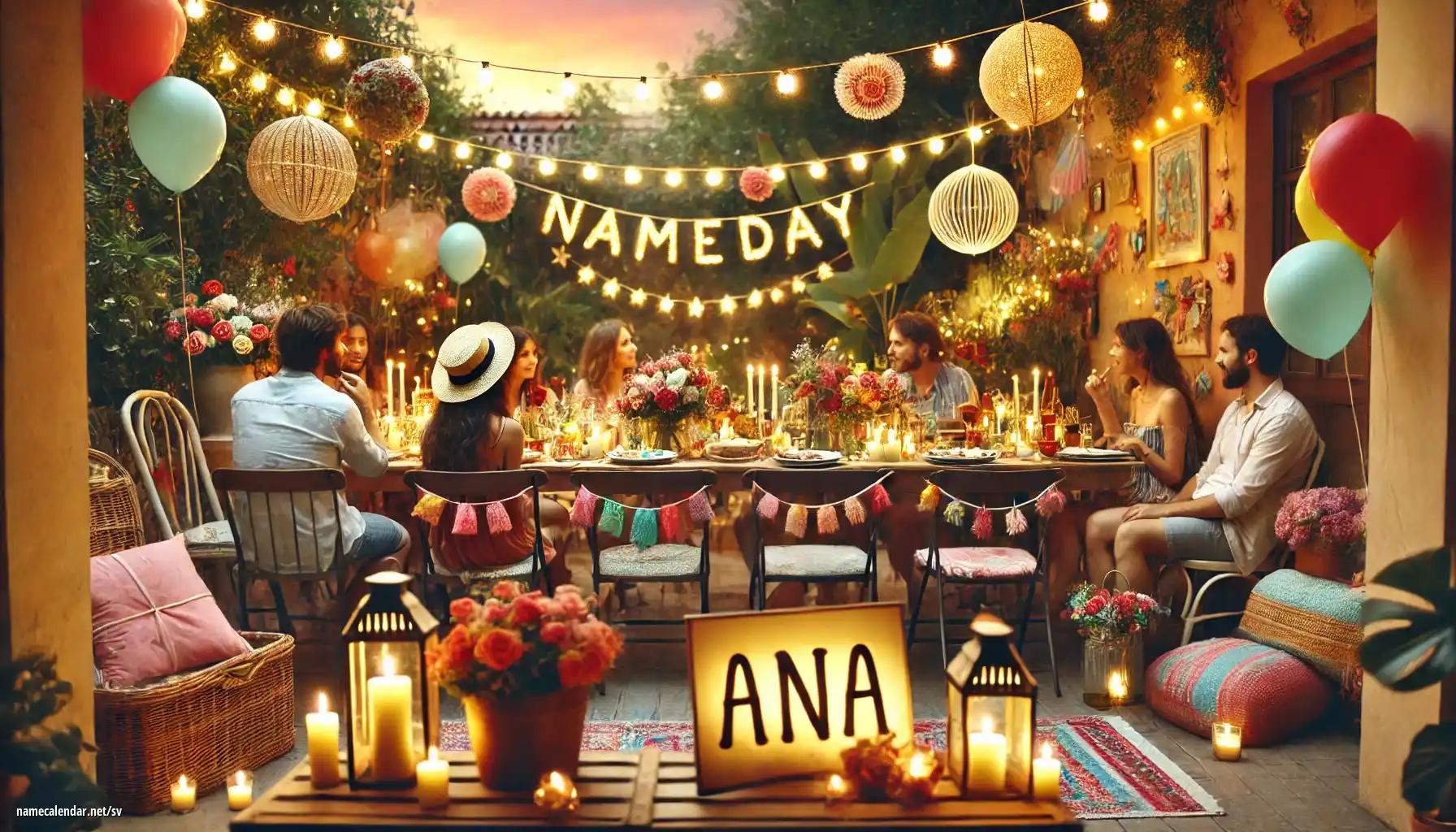 Firande av namnsdag och namn - Ana