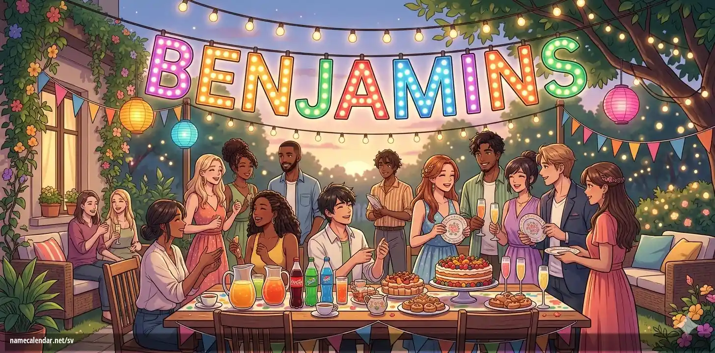 Firande av namnsdag och namn - Benjamins
