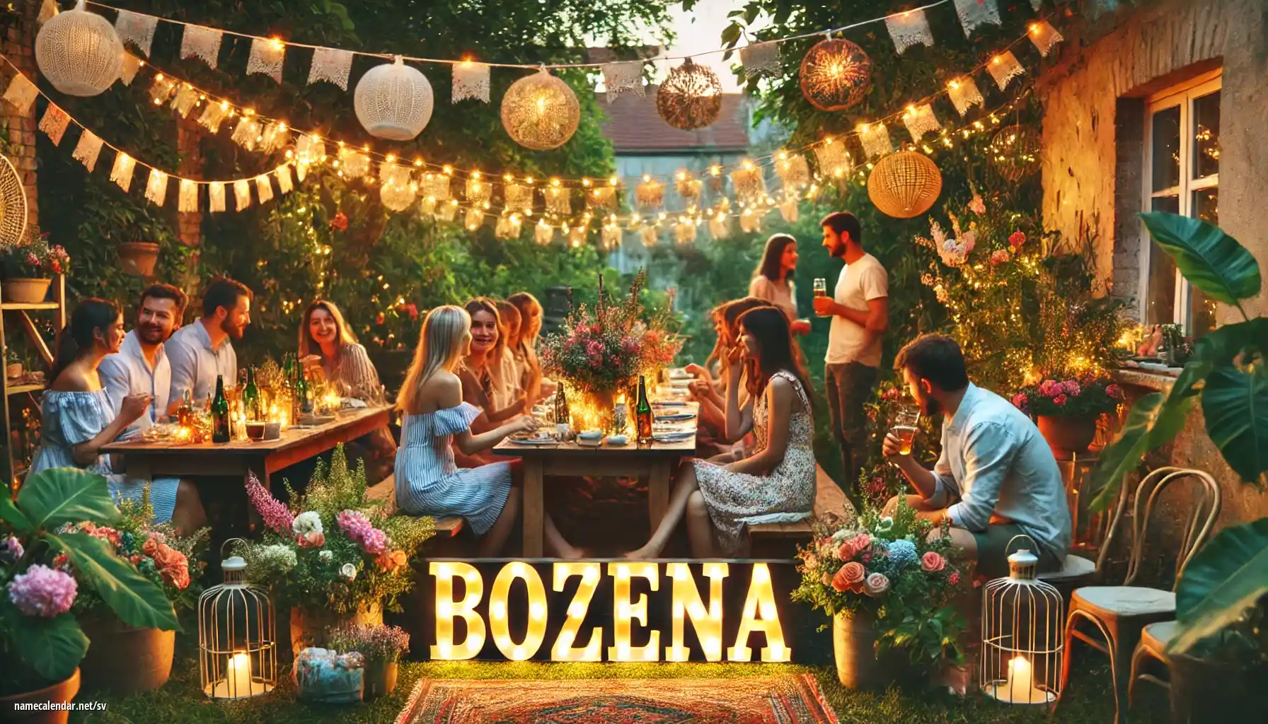 Firande av namnsdag och namn - Božena