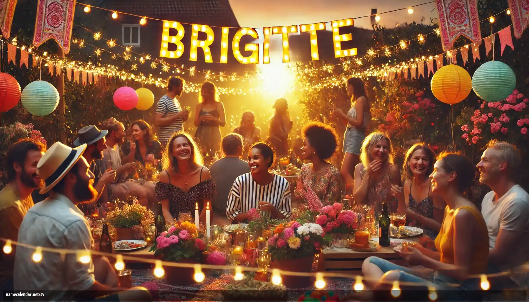 Firande av namnsdag och namn - Brigitte