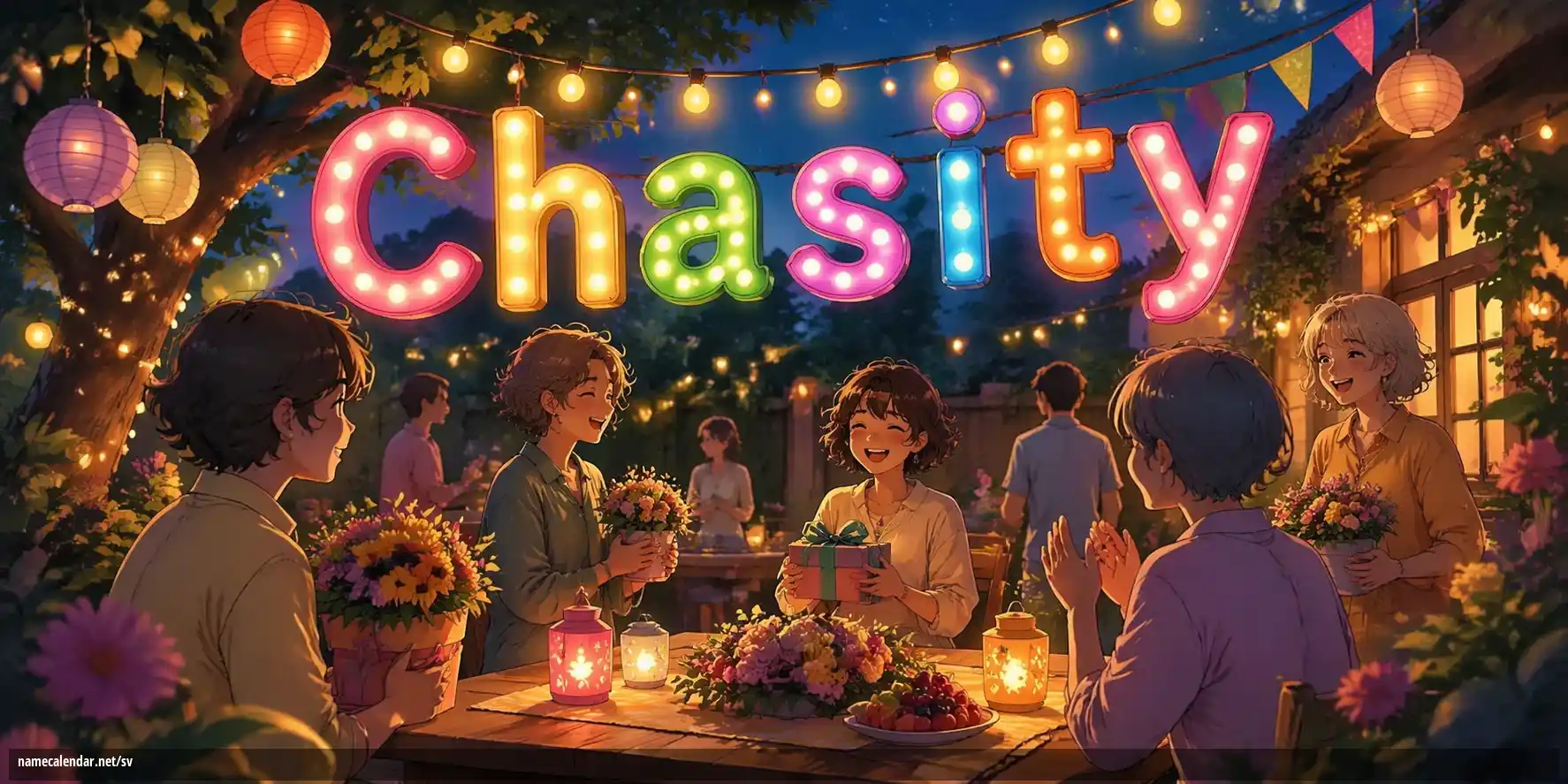 Firande av namnsdag och namn - Chasity