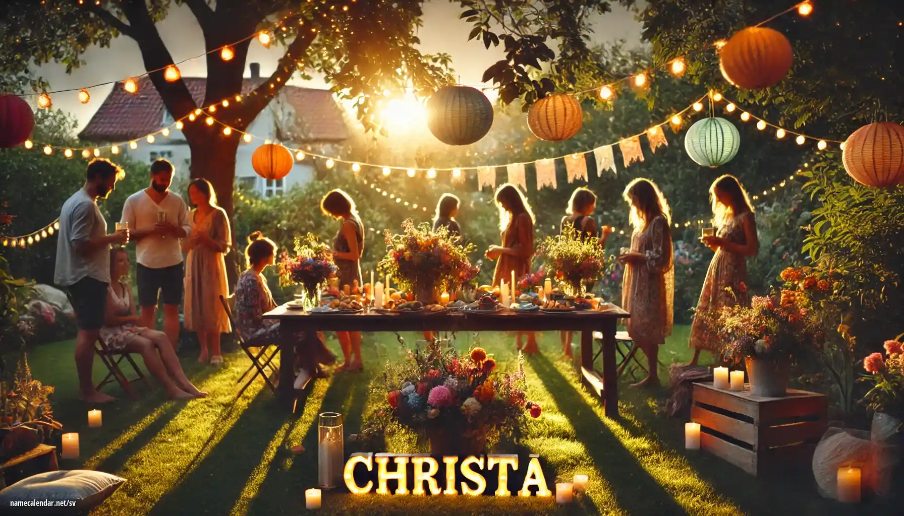 Firande av namnsdag och namn - Christa