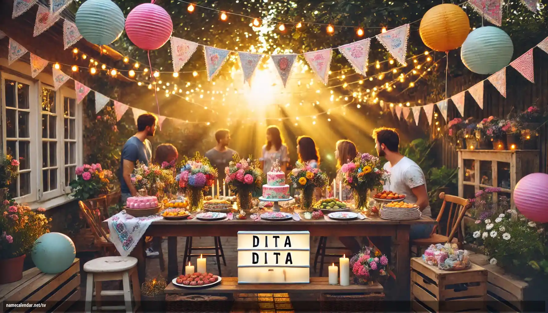 Firande av namnsdag och namn - Dita