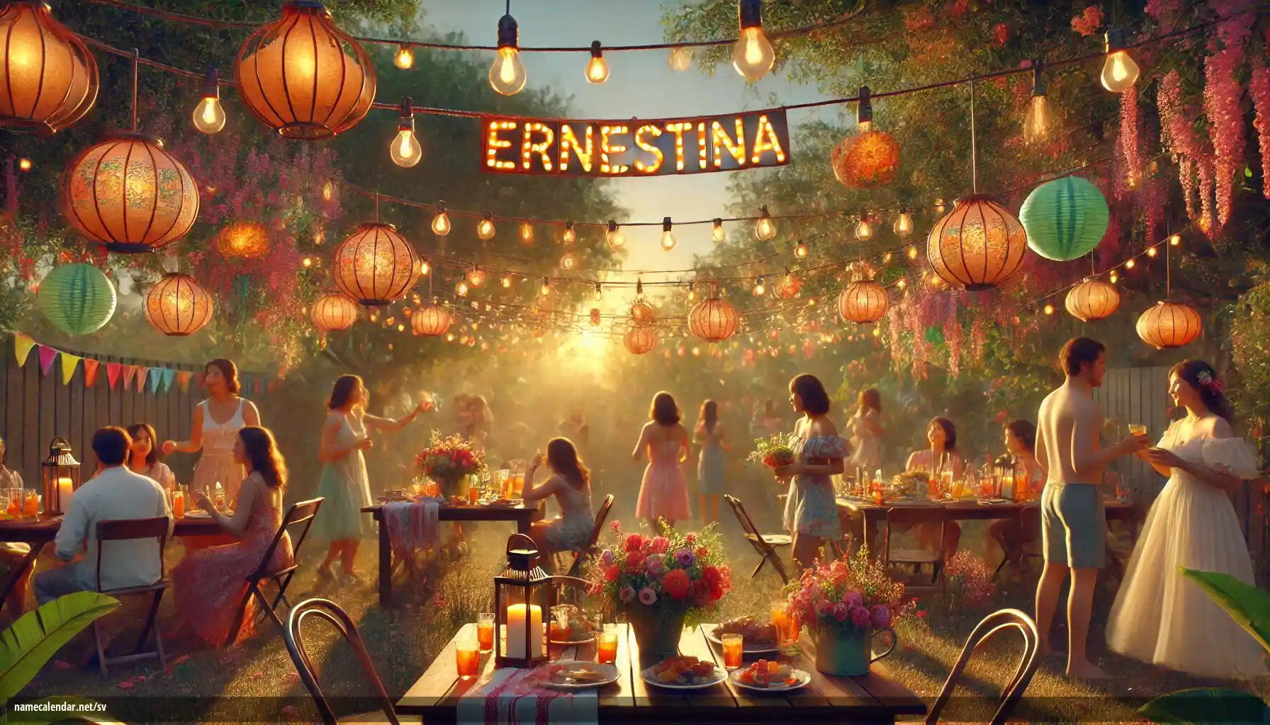 Firande av namnsdag och namn - Ernestina